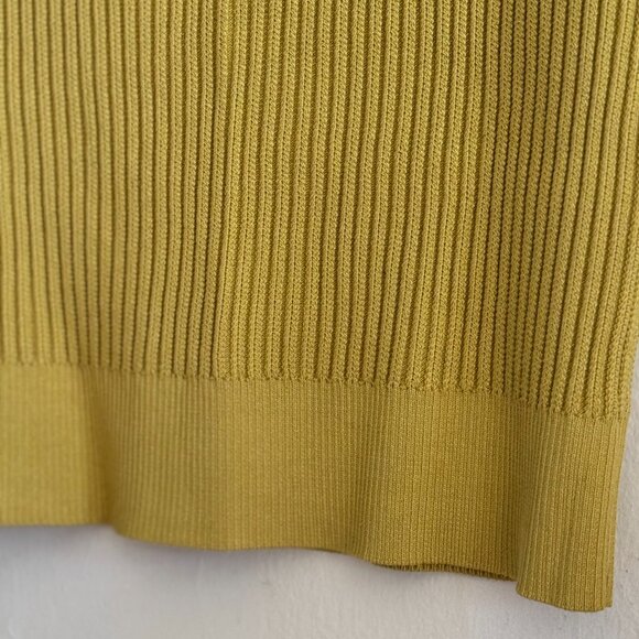 Philosophy Mustard Yellow Knitted Short Sleeves Blouse NWOT - Picture 6 of 7